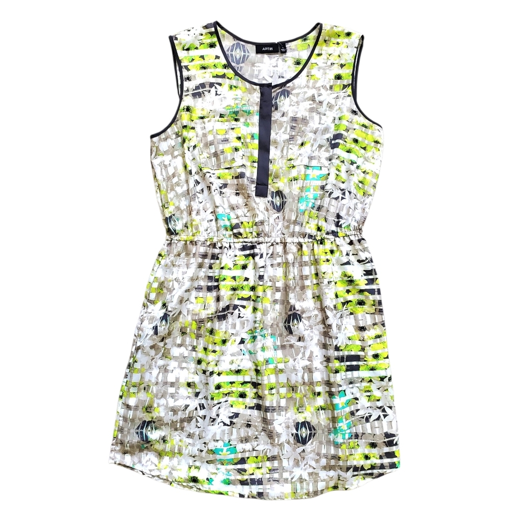 Apt.9 Mini Floral Dress Lightweight Pockets Feminine SummerCasual Earthtones LRG